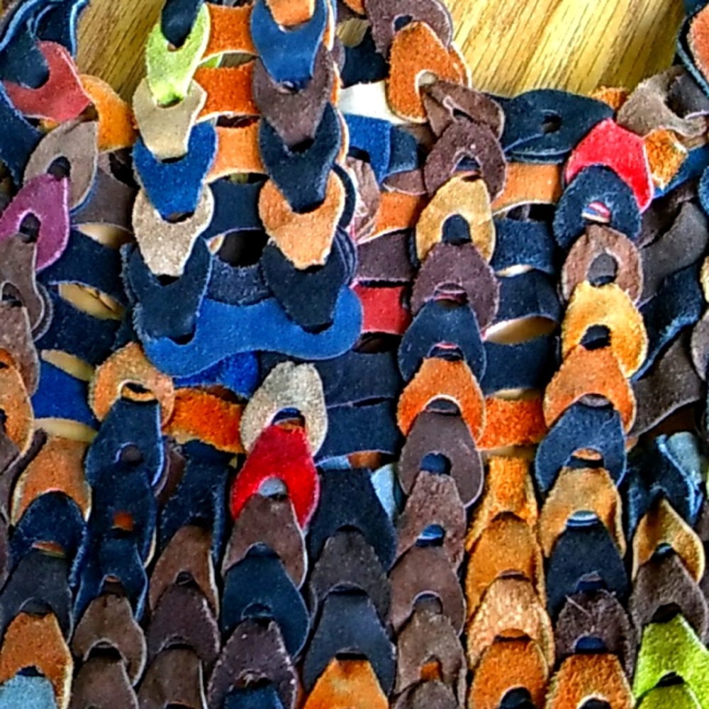 Hobo Leather Patchwork Pieces Bag Perfect Vintage… - image 4